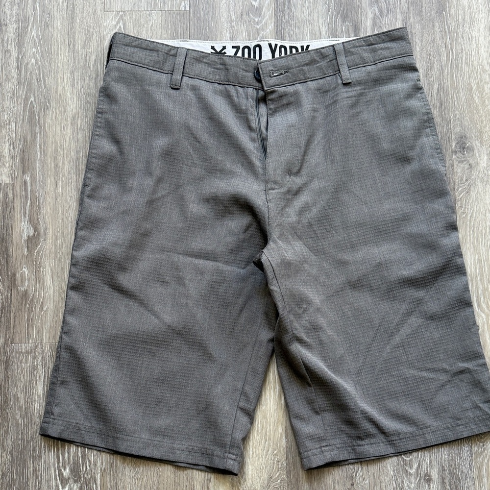 Zoo York Men's Charcoal Flat Front Shorts